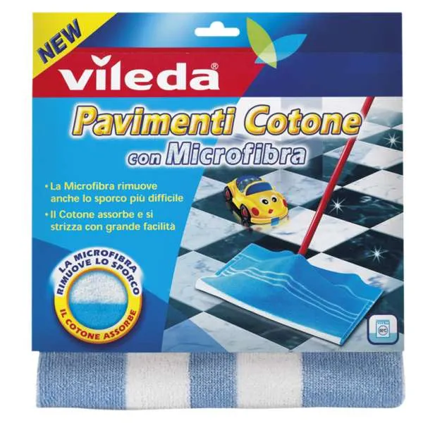 VILEDA Vileda Panno Pavimento Cotone e Microfibra - MegaPrezzo