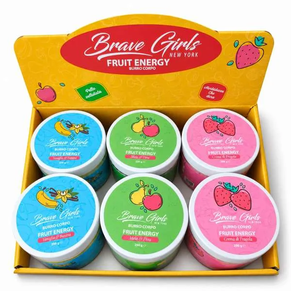 BRAVE GIRLS Brave Girls Fruit Energy Burro Corpo 250gr - Crema di Fragola - MegaPrezzo