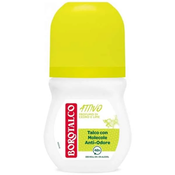 BOROTALCO Borotalco Deodorante Roll-On Attivo Cedro e Lime - 50ml - MegaPrezzo