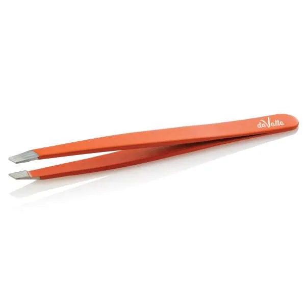 XANITALIA Pinzetta Sopraciglia in Acciao Inox Punta Obliqua - Arancio - MegaPrezzo