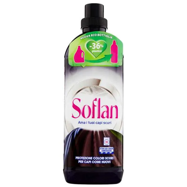 SOFLAN Soflan Detersivo Liquido 900ml - Capi Scuri - MegaPrezzo