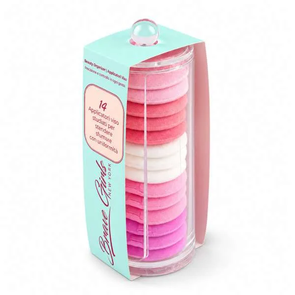 BRAVE GIRLS Brave Girls Set Beauty Applicators con 14 Applicatori Viso - Toni Rosa - MegaPrezzo