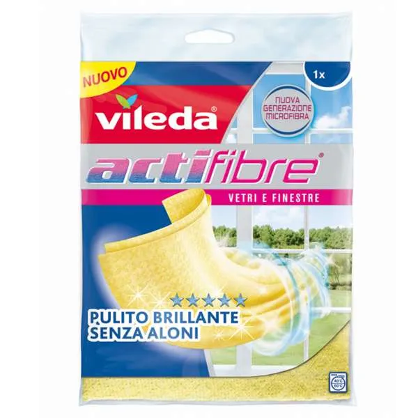 VILEDA Vileda Panno Actifibre per Vetri e Finestre - MegaPrezzo