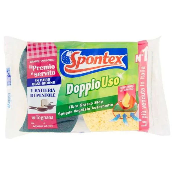 SPONTEX Spontex Spugna Abrasiva Doppio Uso - 2pz - MegaPrezzo