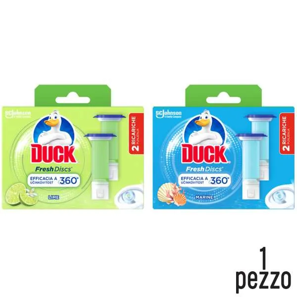 DUCK WC Duck Wc Fresh Discs Ricarica da 2pz - Marine o Lime - MegaPrezzo