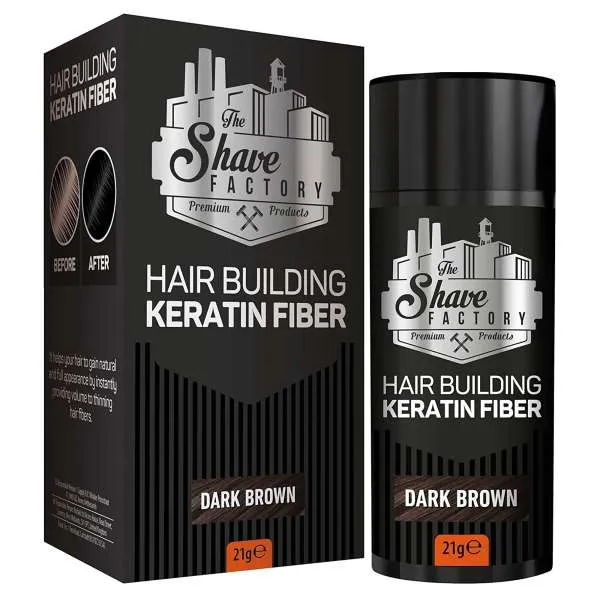 THE SHAVE FACTORY The Shave Factory Hair Building Fibre di Cheratina 22gr - Dark Brown - MegaPrezzo
