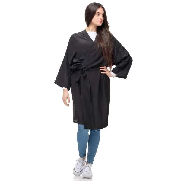 XANITALIA Salon Pro Kimono in Satin per Parrucchiere - MegaPrezzo