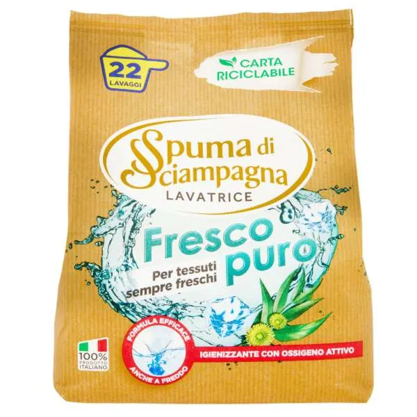 SPUMA DI SCIAMPAGNA Spuma di Sciampagna Detersivo in Polvere 990gr - Fresco Puro - MegaPrezzo