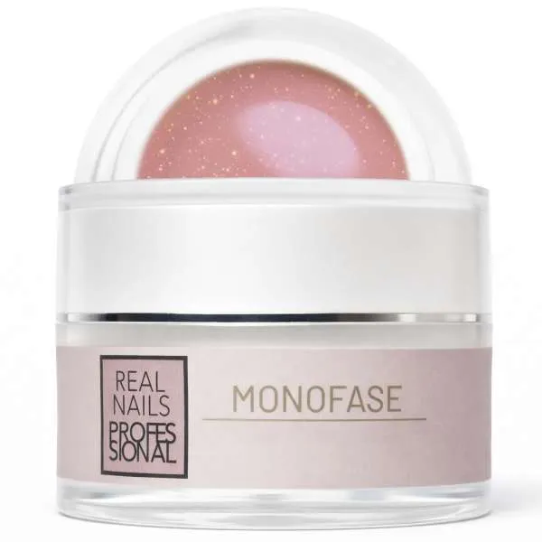 REAL NAILS PROFESSIONAL Real Nails Professional Gel Monofase 15ml - Nude Microglitter - MegaPrezzo