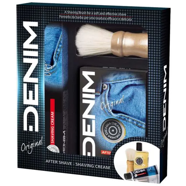 DENIM Denim Original Cofanetto con Pennello Crema Barba e After Shave - MegaPrezzo