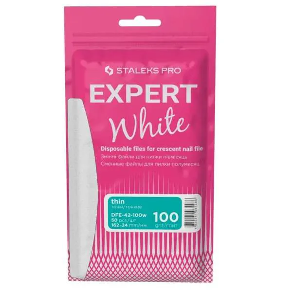 STALEKS PRO Staleks Pro Lime Ricambio Expert 42 Bianco Mezzaluna 50pz - Thin 100 - MegaPrezzo