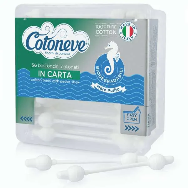 COTONEVE Cotoneve Bastoncini Baby Puliorecchie in Cotone - 56pz - MegaPrezzo