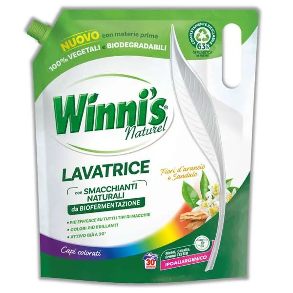 WINNI'S Winni's Naturel Detersivo Lavatrice 1350ml - Capi Colorati - MegaPrezzo