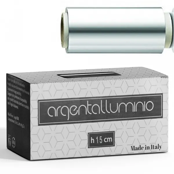 ROIAL Argentalluminio Carta Stagnola Argento 15cm con Astuccio - 400gr - MegaPrezzo