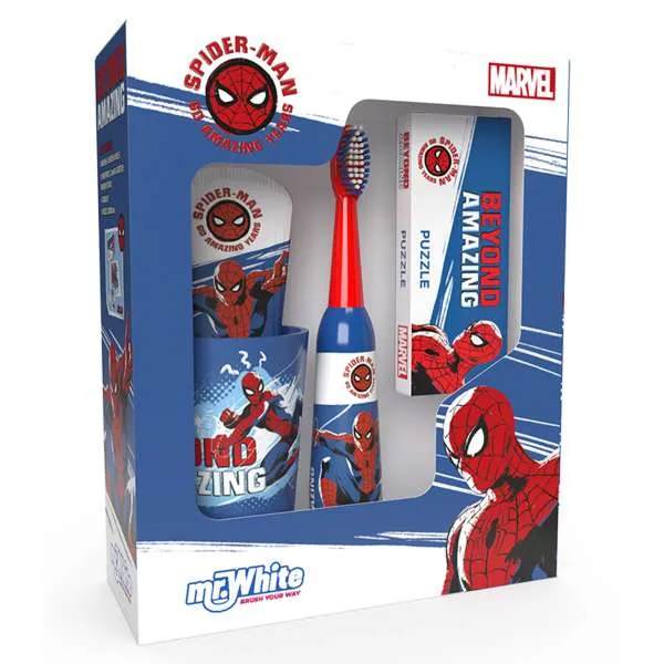 MR WHITE Spiderman Cofanetto Igiene Dentale per Bambini - MegaPrezzo