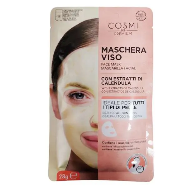 COSMI ITALIA Cosmi Maschera Viso in Tessuto - Estratti di Calendula - MegaPrezzo