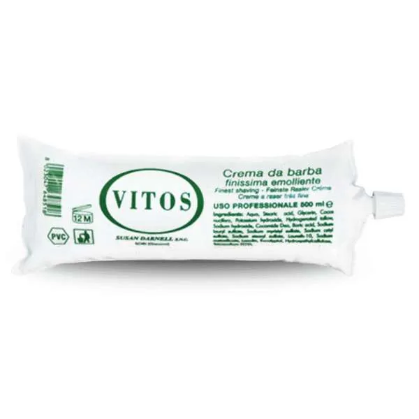 SUSAN DARNELL Vitos Crema Rasatura Barba in Vescica 500ml - Menta - MegaPrezzo