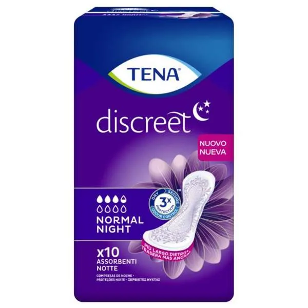 TENA Tena Lady Assorbenti Discreet Normal Night - 10pz - MegaPrezzo