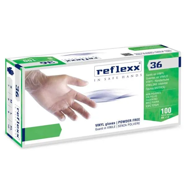 REFLEXX ReFlexx 36 Guanti in Vinile Non Talcati - 100pz - MegaPrezzo