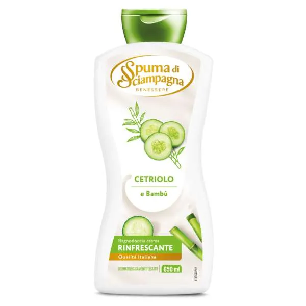 SPUMA DI SCIAMPAGNA Spuma di Sciampagna Bagnodoccia Crema 650ml - Cetriolo e Bambù - MegaPrezzo