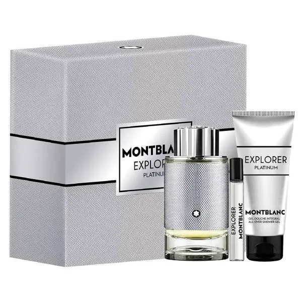 MONTBLANC Montblanc Cofanetto Explorer Platinum Uomo Trio Profumo EDP e Shower Gel - MegaPrezzo