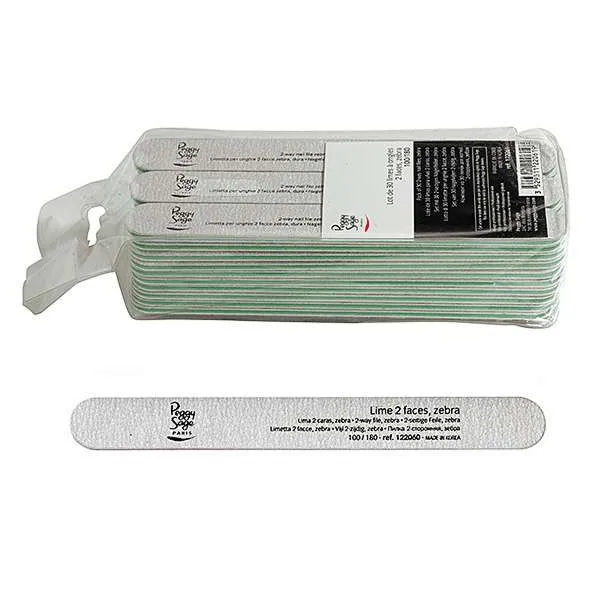 PEGGYSAGE Peggy Sage Lima Zebra Double Face Lavabile 30 pezzi - 100/180 - MegaPrezzo