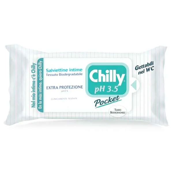 CHILLY Chilly Intimo Salviettine Poket 12pz - pH 3.5 - MegaPrezzo