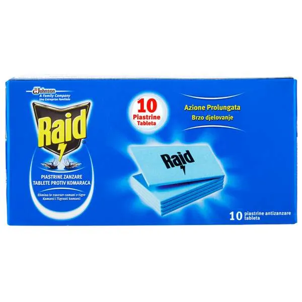 RAID Raid Piastrine Anti Zanzare - 10pz - MegaPrezzo
