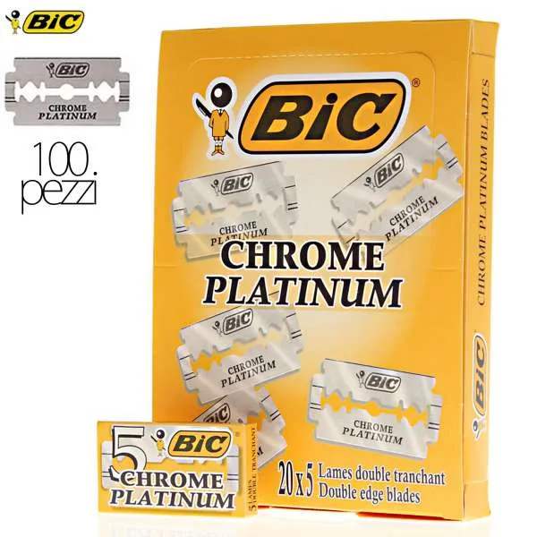 GILLETTE Bic Lame da Barba Chrome Platinum - 100pz - MegaPrezzo