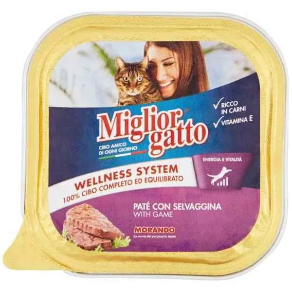 MORANDO Migliorgatto Patè in Vaschetta 100gr - Selvaggina - MegaPrezzo