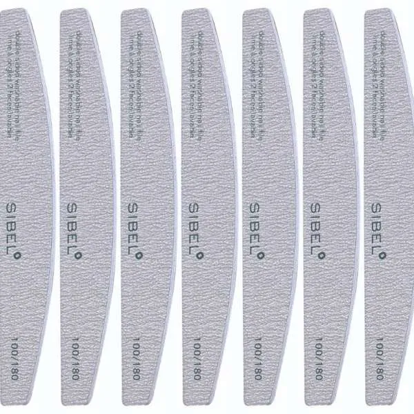 SIBEL Sibel Kit 30 Lime Zebra Mezzaluna Double Face Lavabili - 100/180 - MegaPrezzo