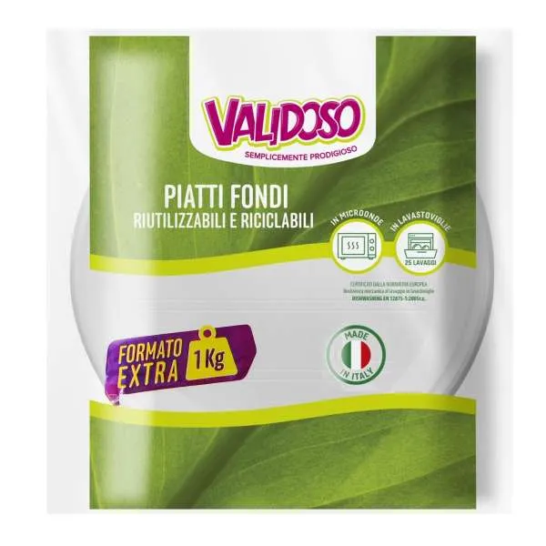VALIDOSO Validoso Piatti Fondi Riutilizzabili - 1kg - MegaPrezzo