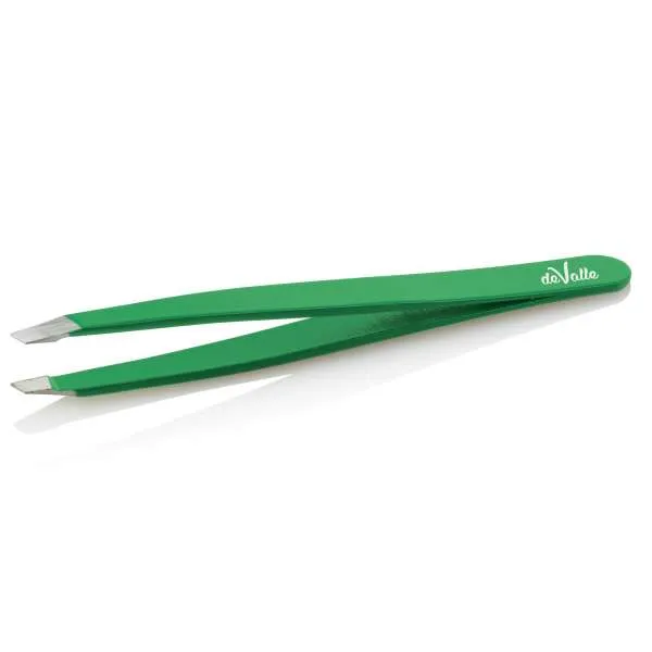 XANITALIA Pinzetta Sopraciglia in Acciao Inox Punta Obliqua - Verde - MegaPrezzo