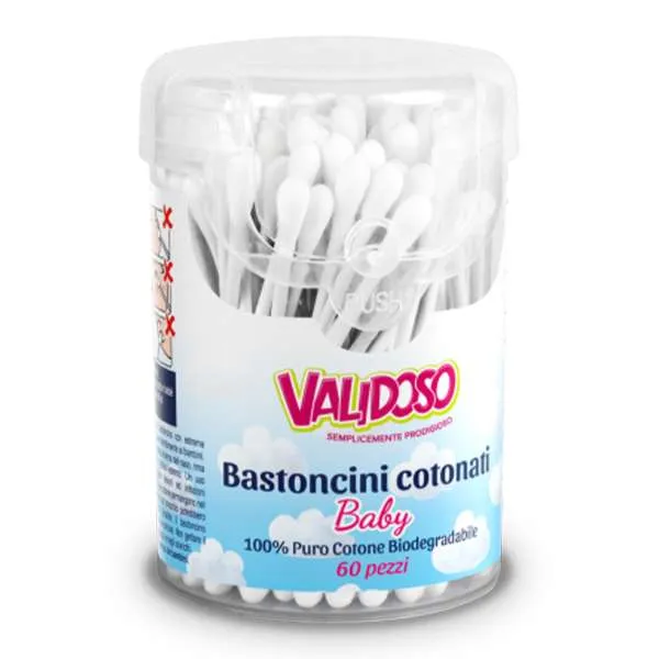 VALIDOSO Validoso Bastoncini Cotton Fioc Baby - 60pz - MegaPrezzo