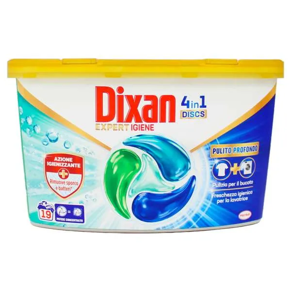 DIXAN Dixan Discs 4in1 Detersivo Lavatrice 19pz - Expert Igiene - MegaPrezzo
