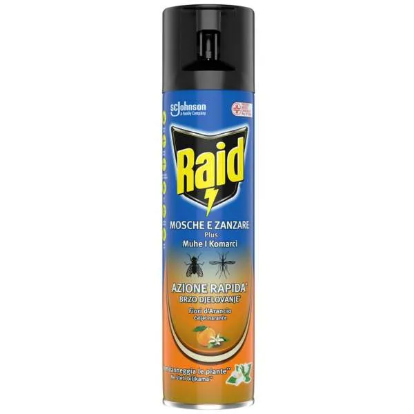 RAID Raid Mosche e Zanzare Spray Arancio - 400ml - MegaPrezzo