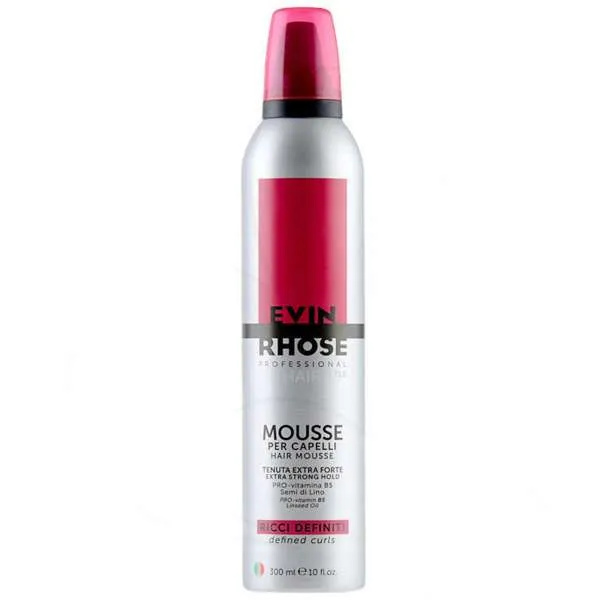 EVIN RHOSE Evin Rhose Mousse Ricci Definiti Tenuta Forte - 300ml - MegaPrezzo