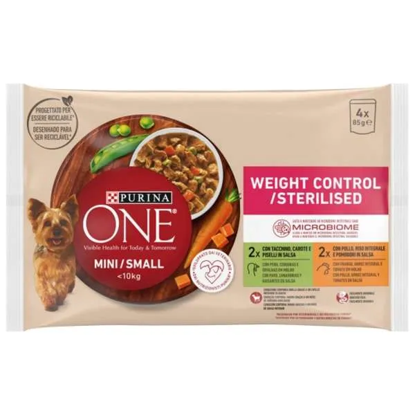 PURINA Purina One Cane Mini Filettini 4x85gr - Tacchino e Maiale - MegaPrezzo