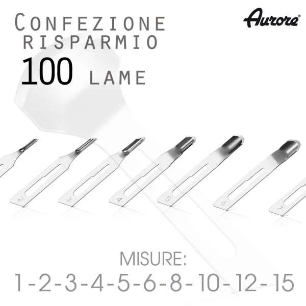 AURORE Aurore Lame Sgorbia Kit - 100pz - MegaPrezzo