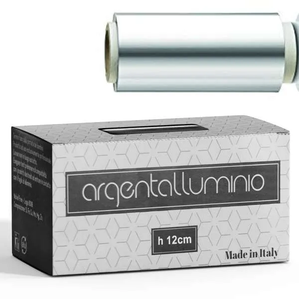 ROIAL Argentalluminio Carta Stagnola Argento 12cm con Astuccio - 350gr - MegaPrezzo