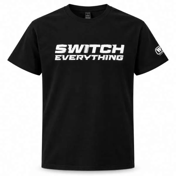 WAHL Wahl T-Shirt Barber Switch Everithing Nero - Medium - MegaPrezzo