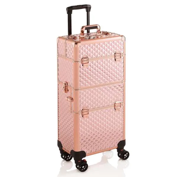 XANITALIA Trolley Nica Rigido Professionale Porta Attrezzi - Rose - MegaPrezzo