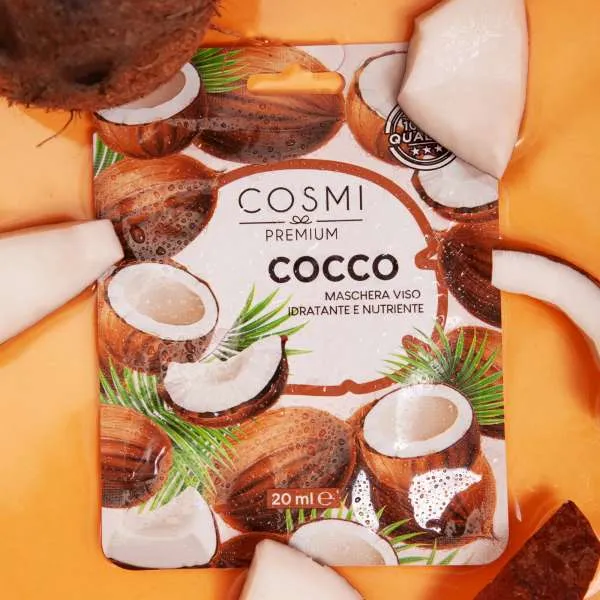 COSMI ITALIA Cosmi Maschera Viso in Tessuto - Cocco - MegaPrezzo