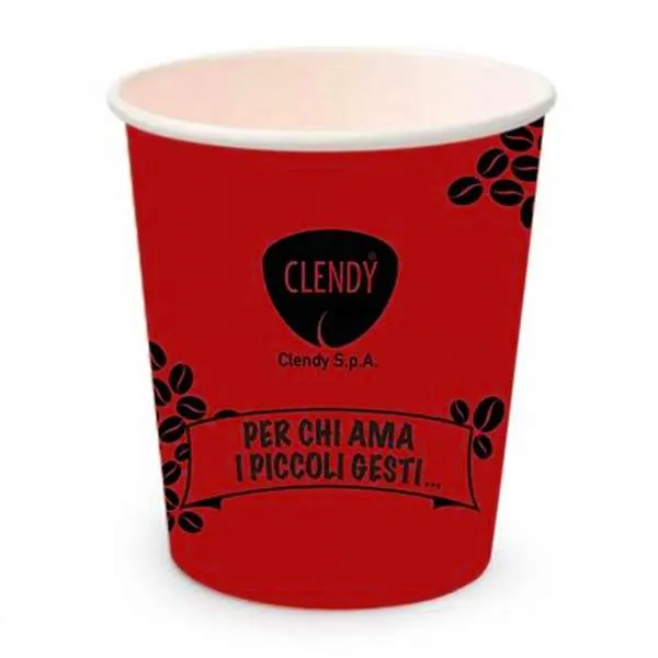 CLENDY Clendy Bicchieri in Carta 75ml 50pz - Rosso - MegaPrezzo