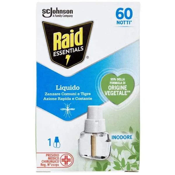 RAID Raid Essentials Liquido Ricarica - 60 Notti - MegaPrezzo