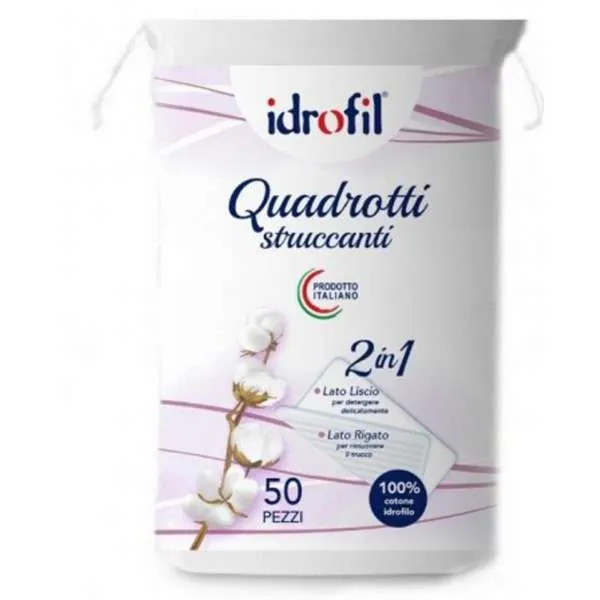 IDROFIL Idrofil Quadrotti Struccanti - 50pz - MegaPrezzo