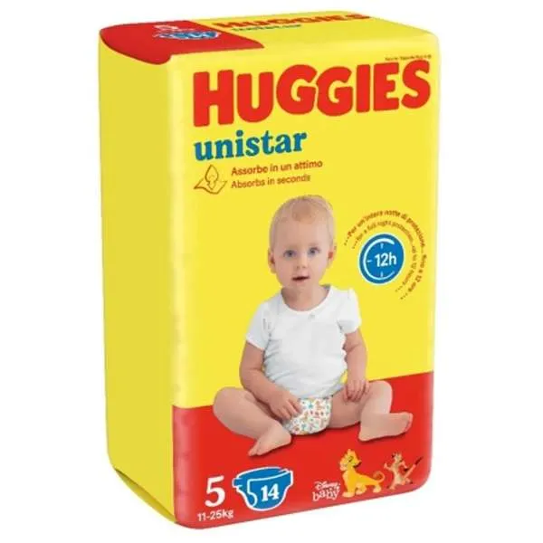 HUGGIES Huggies Unistar Junior Pannolini 11/25 kg - 5 - MegaPrezzo