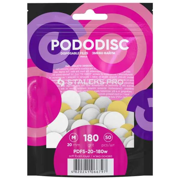 STALEKS PRO Staleks Pro Kit 50 Ricambio Pododisc Soft 50pz Grana 180 - 20mm - MegaPrezzo