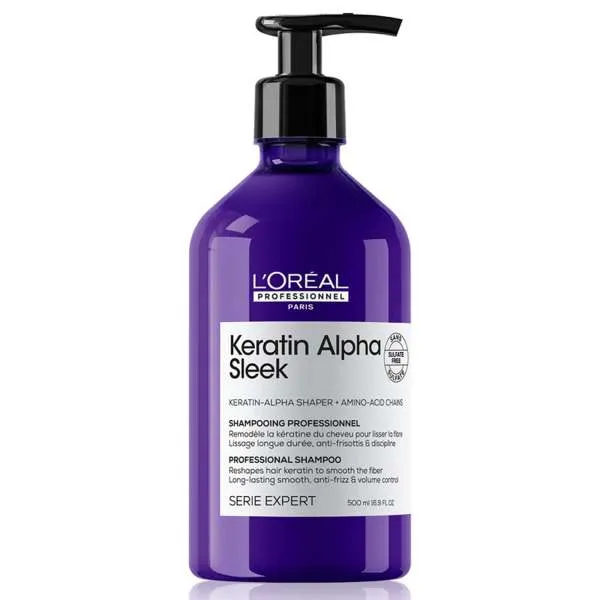 LOREAL PROFESSIONNEL Loreal Keratin Alpha Sleek Shampoo - 500ml - MegaPrezzo