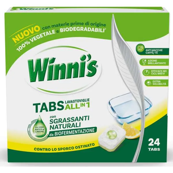 WINNI'S Winni's Tabs Lavastoviglie Limone - 24pz - MegaPrezzo